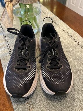 Hoka Women’s Rincon 3 Running Shoes - Black with White Accents